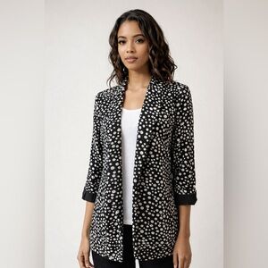 Elementz Black and White Polka Dot Blazer